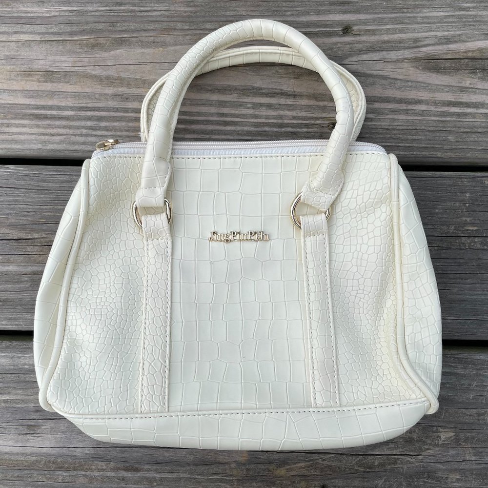 Women Hand Bags Cream Faux Leather Vegan Bag New S - Picture 4 of 12